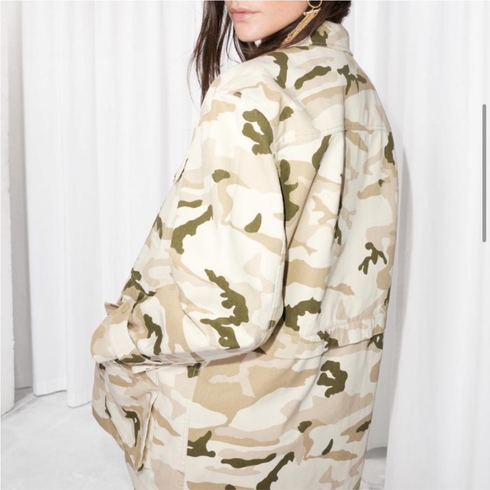 & Other Stories Natural Camo Army Jacket